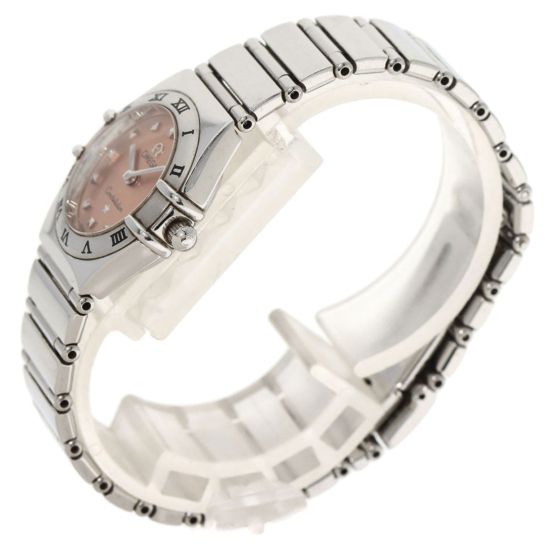 OMEGA Watches Quartz 1561.61 Stainless Steel Silver Constellation Orange dial Women Used Authentic