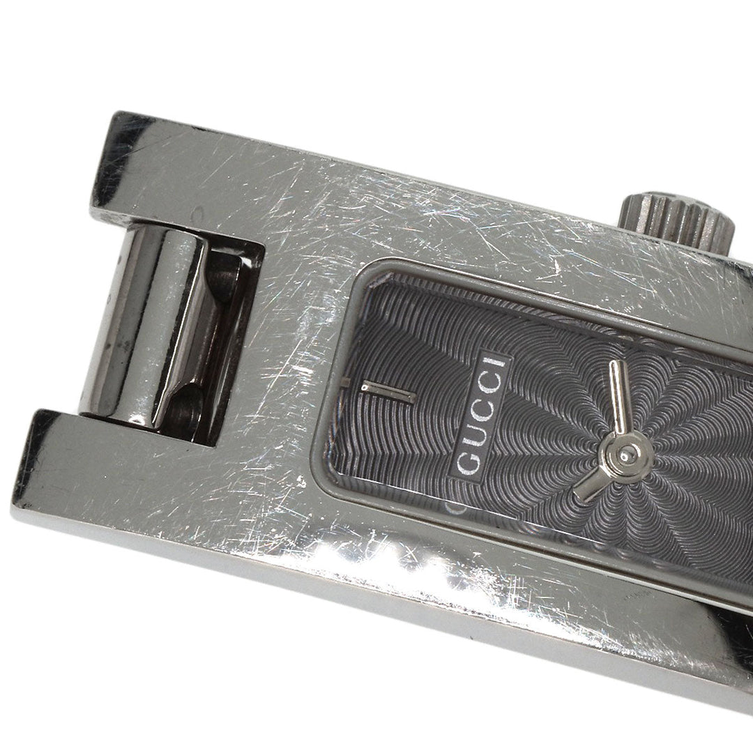 GUCCI Watches Quartz 3900L Stainless Steel , Stainless Steel Silver Square face gray dial Women Used Authentic