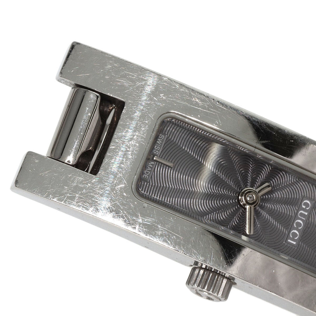 GUCCI Watches Quartz 3900L Stainless Steel , Stainless Steel Silver Square face gray dial Women Used Authentic