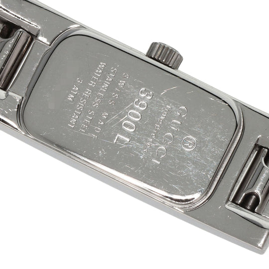 GUCCI Watches Quartz 3900L Stainless Steel , Stainless Steel Silver Square face gray dial Women Used Authentic