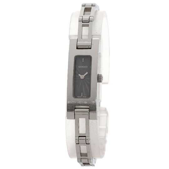 GUCCI Watches Quartz 3900L Stainless Steel , Stainless Steel Silver Square face gray dial Women Used Authentic