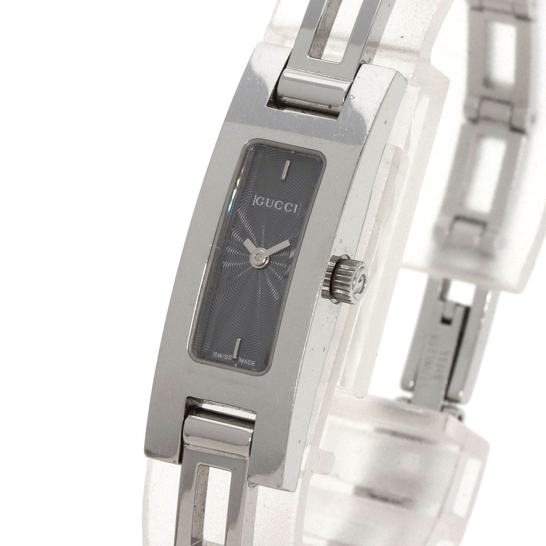 GUCCI Watches Quartz 3900L Stainless Steel , Stainless Steel Silver Square face gray dial Women Used Authentic