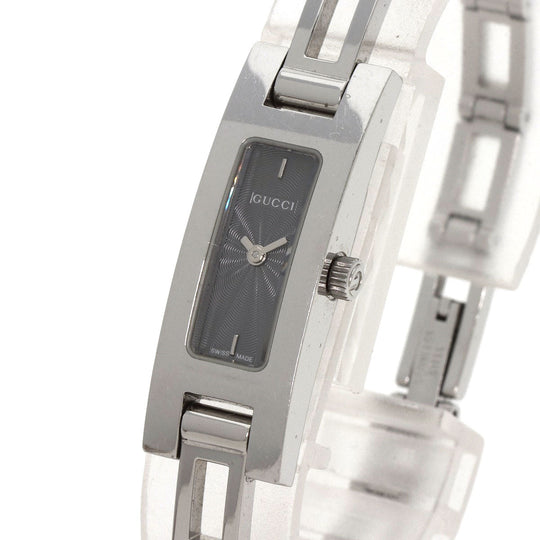 GUCCI Watches Quartz 3900L Stainless Steel , Stainless Steel Silver Square face gray dial Women Used Authentic
