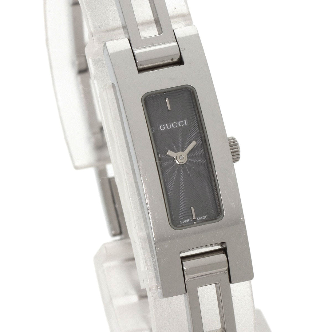 GUCCI Watches Quartz 3900L Stainless Steel , Stainless Steel Silver Square face gray dial Women Used Authentic