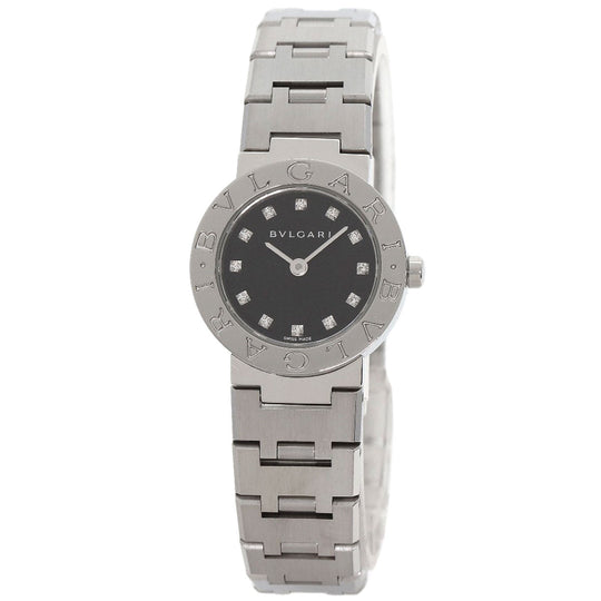 BVLGARI Watches Quartz BB23SS/12 Stainless Steel , Stainless Steel Silver Bulgari Bulgari black dial Women Used Authentic