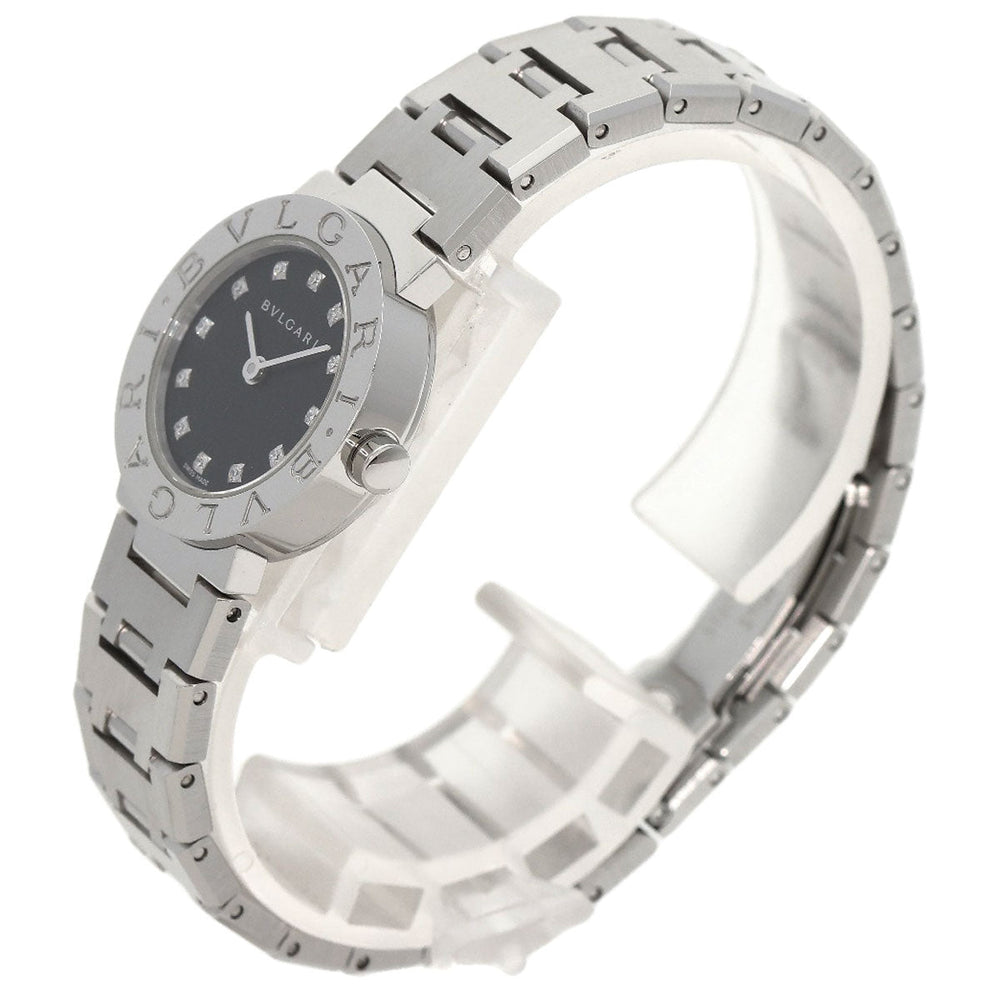 BVLGARI Watches Quartz BB23SS/12 Stainless Steel , Stainless Steel Silver Bulgari Bulgari black dial Women Used Authentic