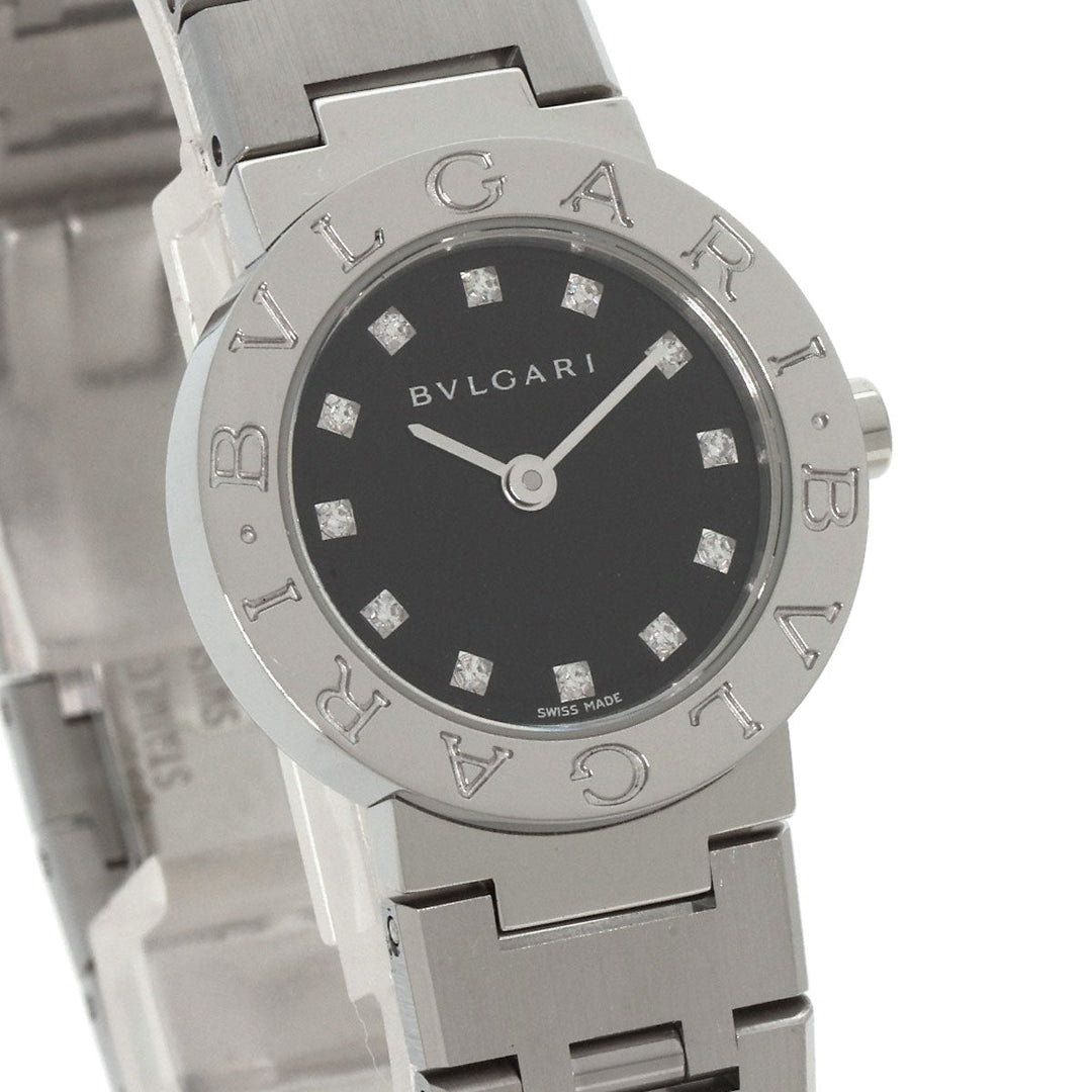 BVLGARI Watches Quartz BB23SS/12 Stainless Steel , Stainless Steel Silver Bulgari Bulgari black dial Women Used Authentic