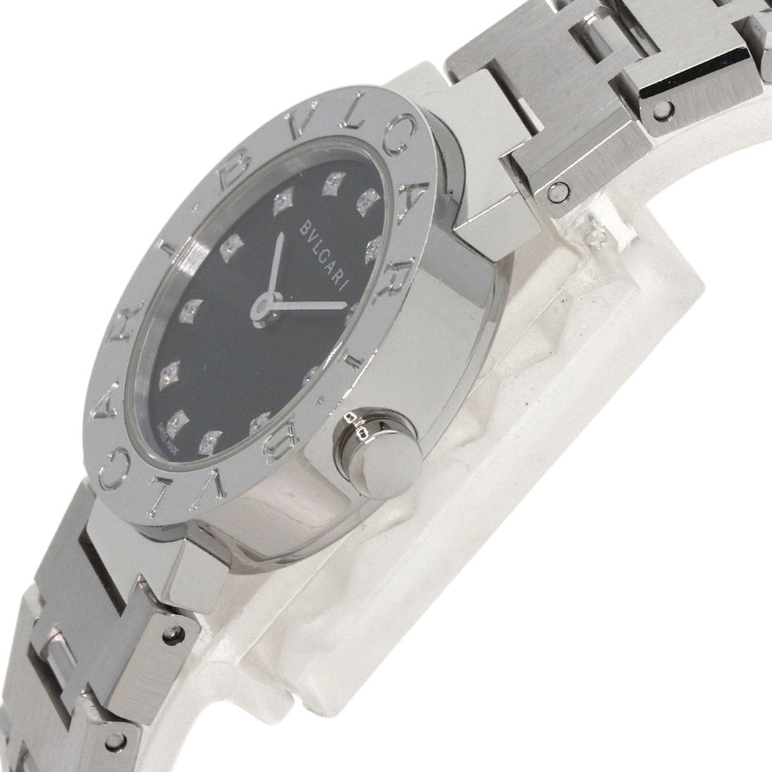 BVLGARI Watches Quartz BB23SS/12 Stainless Steel , Stainless Steel Silver Bulgari Bulgari black dial Women Used Authentic