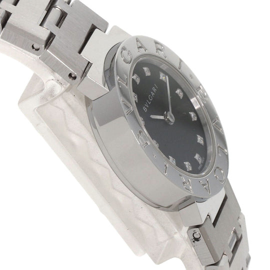 BVLGARI Watches Quartz BB23SS/12 Stainless Steel , Stainless Steel Silver Bulgari Bulgari black dial Women Used Authentic