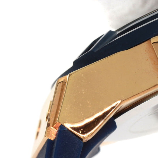 Guess Watches Quartz U0247G3 Gold Plated, Rubber gold Chronograph Navy dial mens Used Authentic