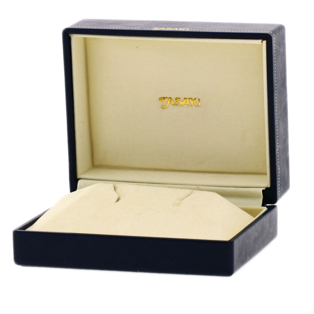 TASAKI Earring K14YG Silver Akoya Pearl Diamond Women Used Authentic