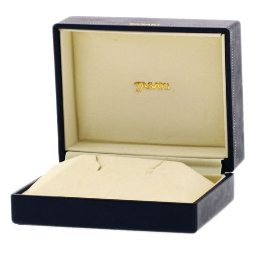 TASAKI Earring K14YG Silver Akoya Pearl Diamond Women Used Authentic