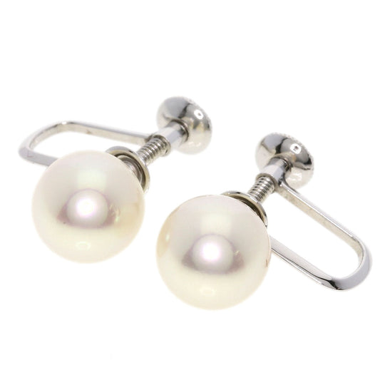TASAKI Earring K14WG Silver Akoya pearl Pearl