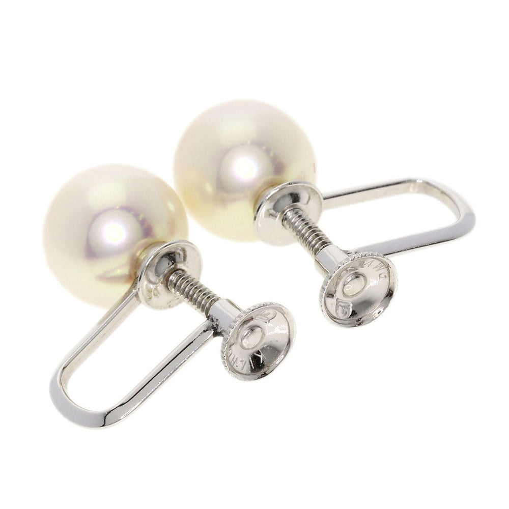 TASAKI Earring K14WG Silver Akoya pearl Pearl