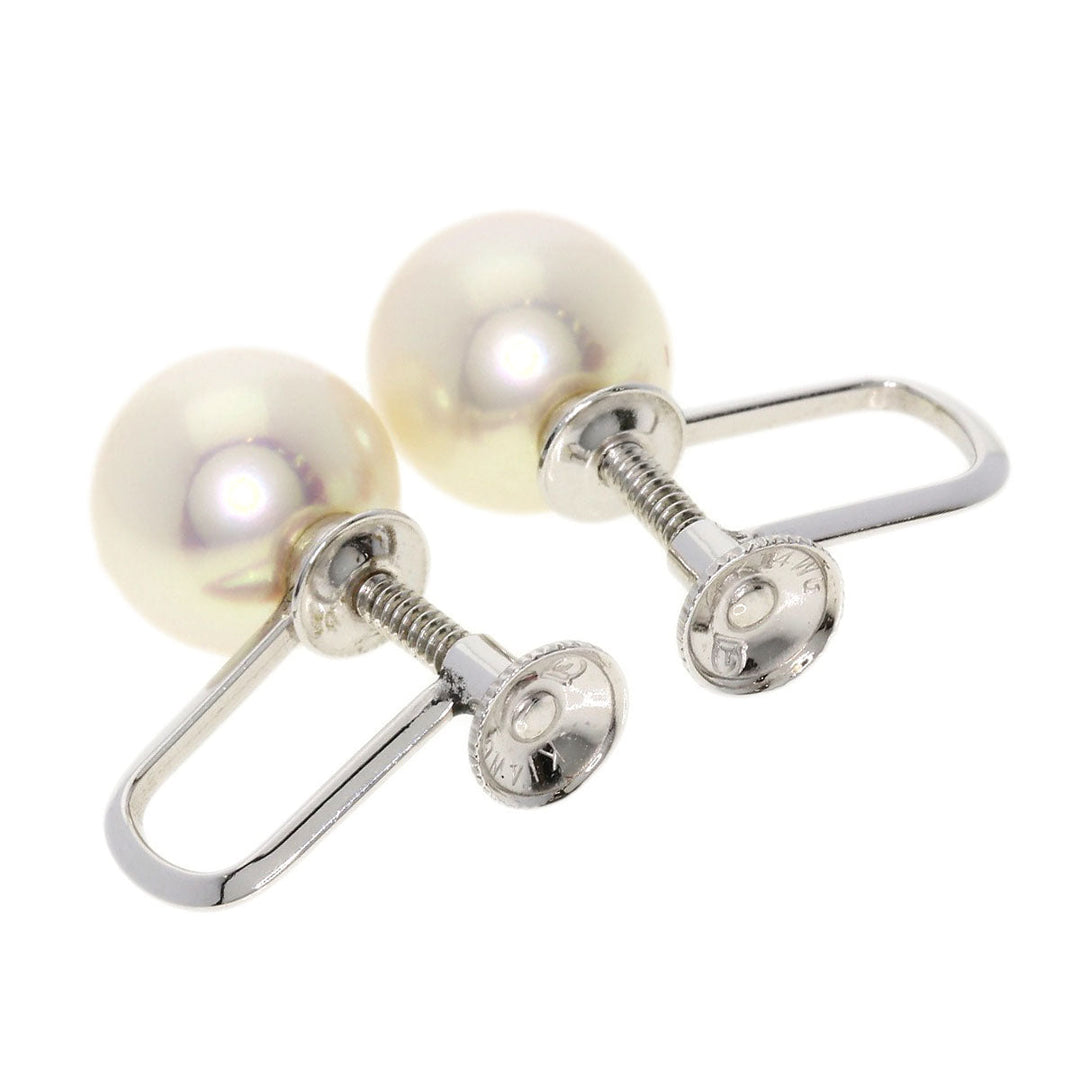 TASAKI Earring K14WG Silver Akoya pearl Pearl
