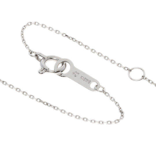 4℃ Ring K18WG Silver Diamond Ring and Necklace 2-piece set Women Used Authentic