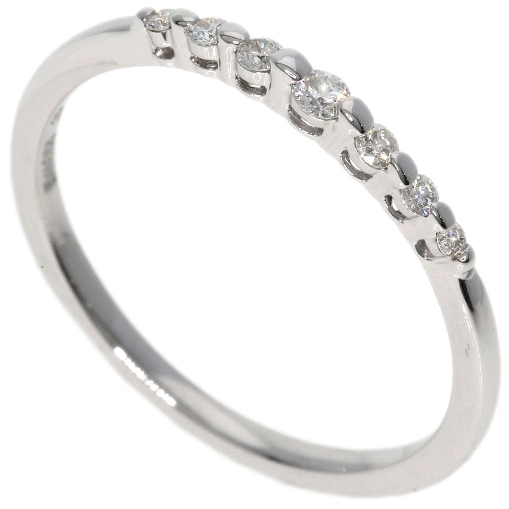 4℃ Ring K18WG Silver Diamond Ring and Necklace 2-piece set Women Used Authentic