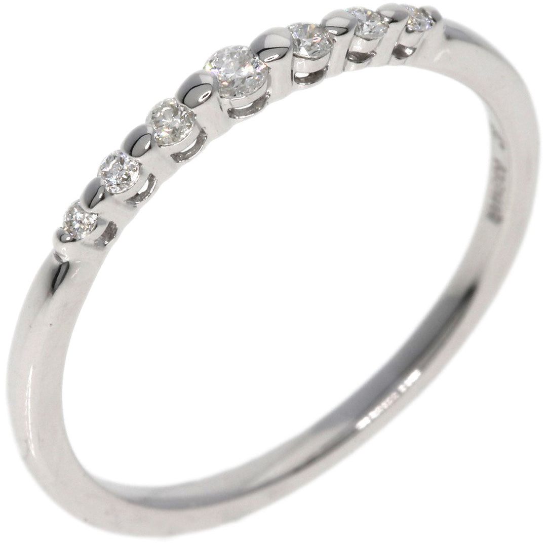 4℃ Ring K18WG Silver Diamond Ring and Necklace 2-piece set Women Used Authentic