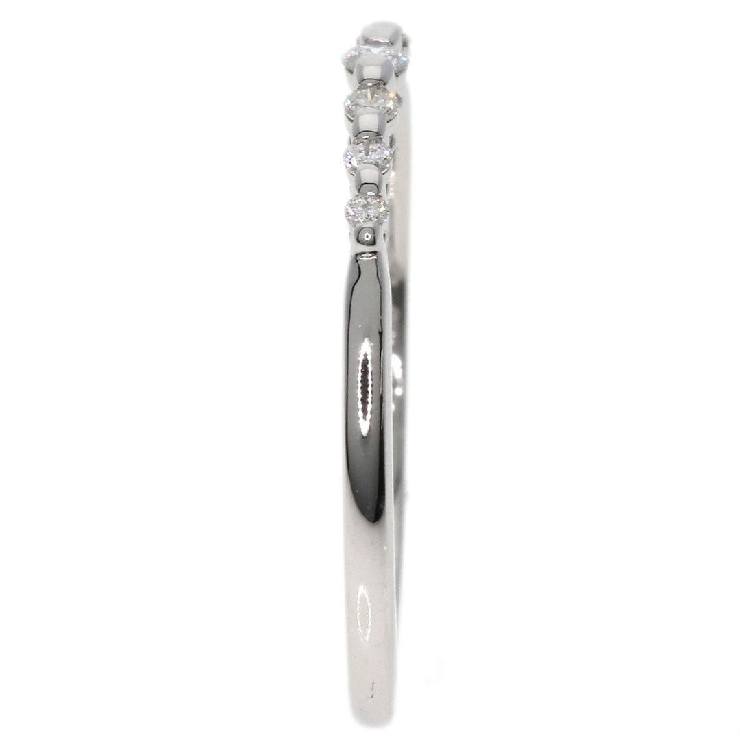 4℃ Ring K18WG Silver Diamond Ring and Necklace 2-piece set Women Used Authentic
