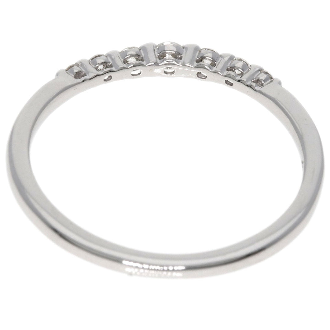 4℃ Ring K18WG Silver Diamond Ring and Necklace 2-piece set Women Used Authentic