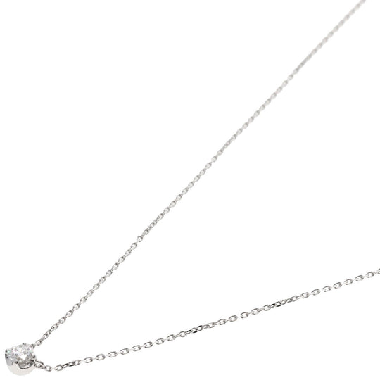 4℃ Ring K18WG Silver Diamond Ring and Necklace 2-piece set Women Used Authentic
