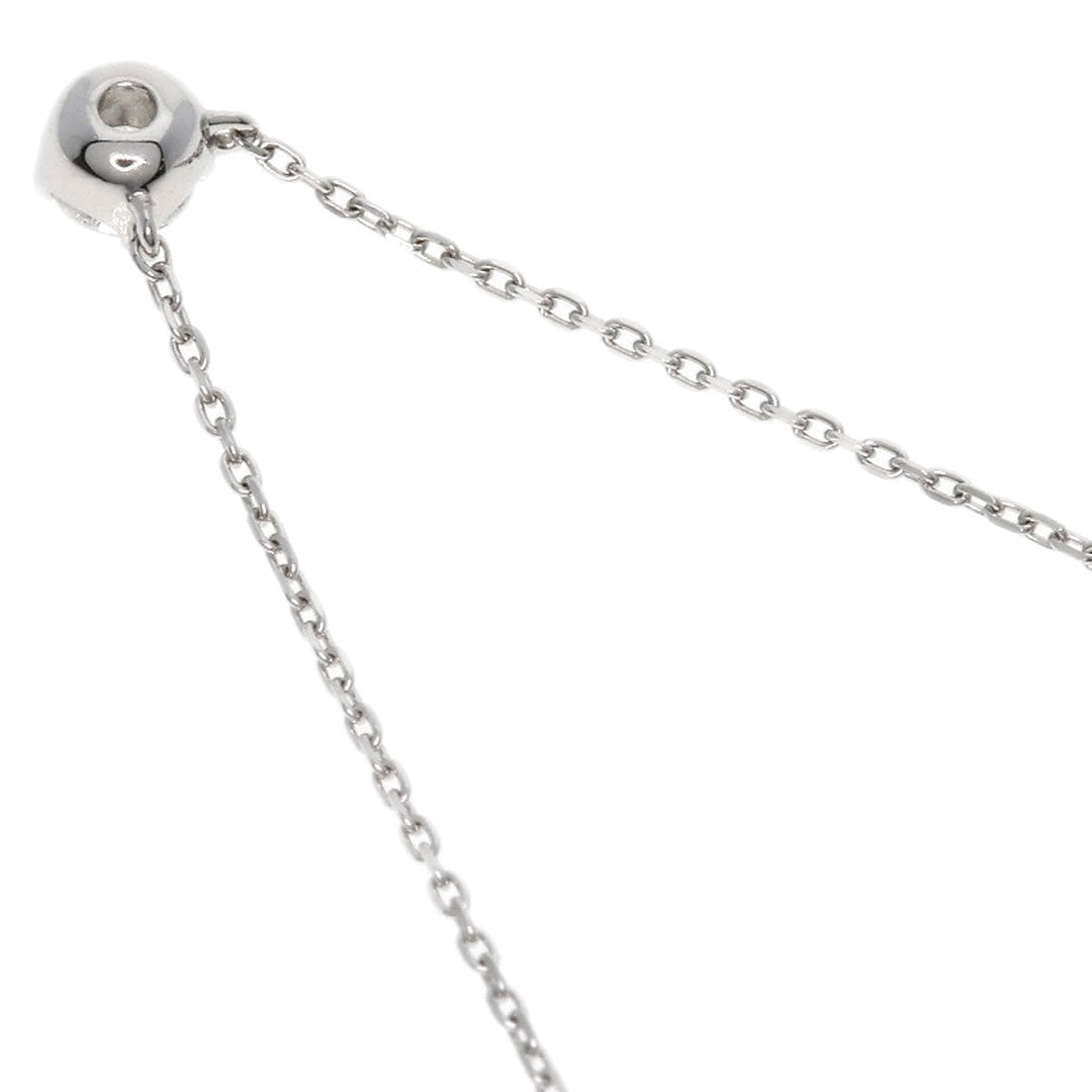 4℃ Ring K18WG Silver Diamond Ring and Necklace 2-piece set Women Used Authentic
