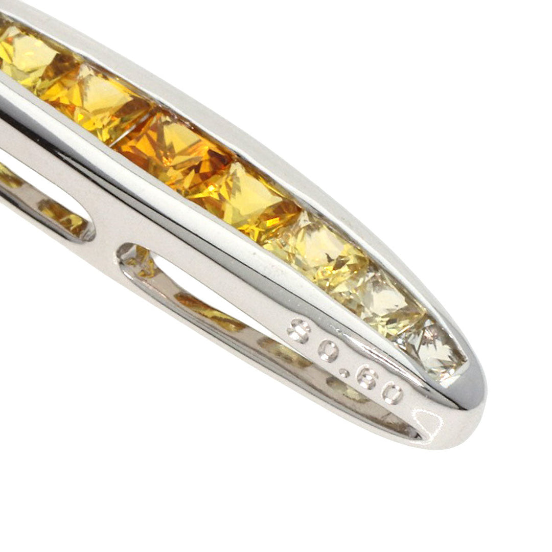 JUNE Necklace K18WG Silver Yellow sapphire diamond