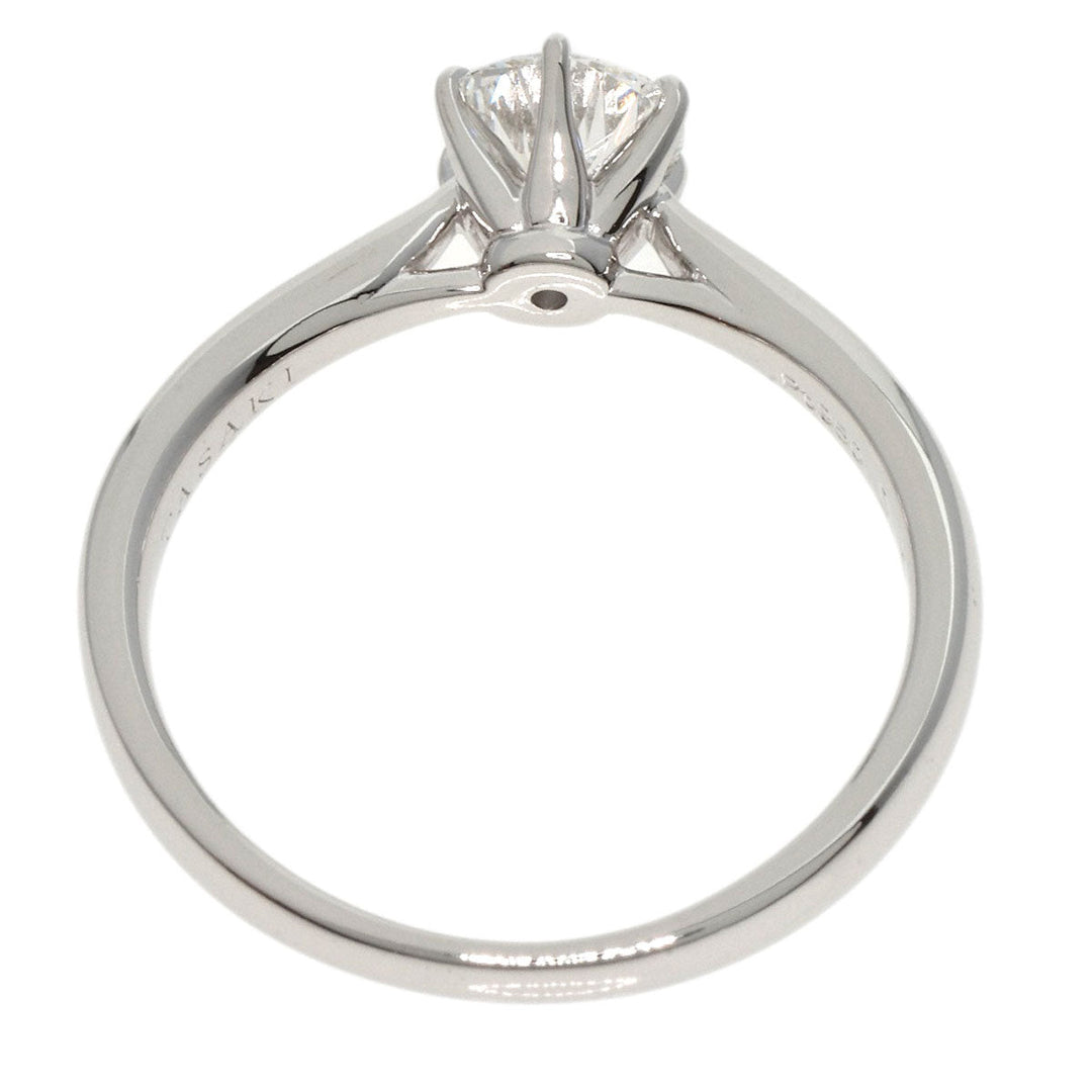TASAKI Ring PT950 Silver Diamond Ring G-VS-2-EX Women Used Authentic