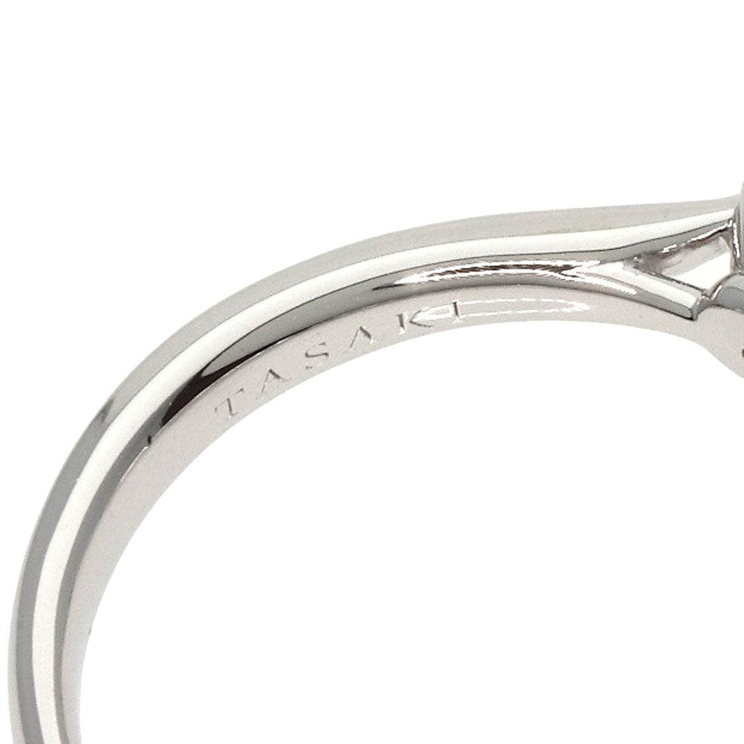 TASAKI Ring PT950 Silver Diamond Ring G-VS-2-EX Women Used Authentic