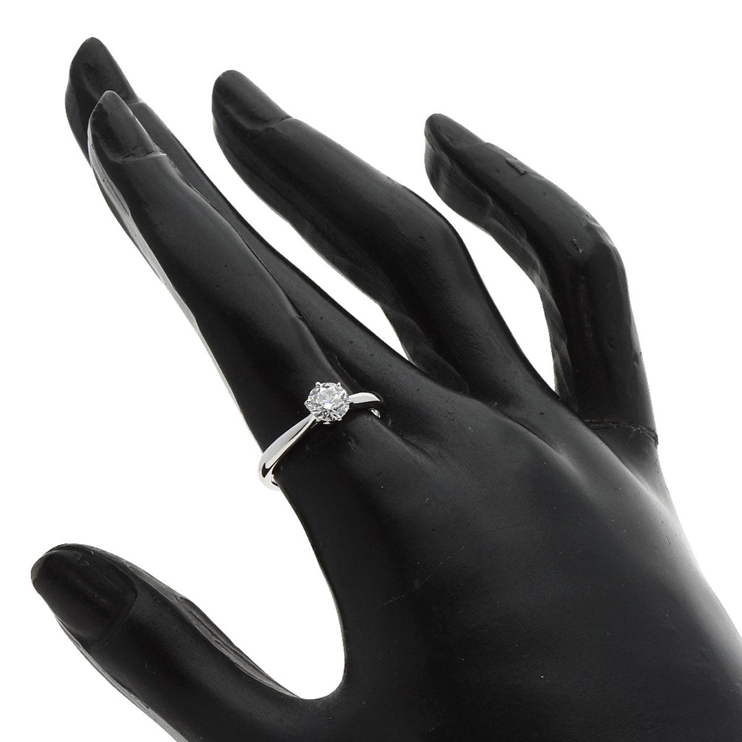 TASAKI Ring PT950 Silver Diamond Ring G-VS-2-EX Women Used Authentic