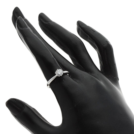 TASAKI Ring PT950 Silver Diamond Ring G-VS-2-EX Women Used Authentic