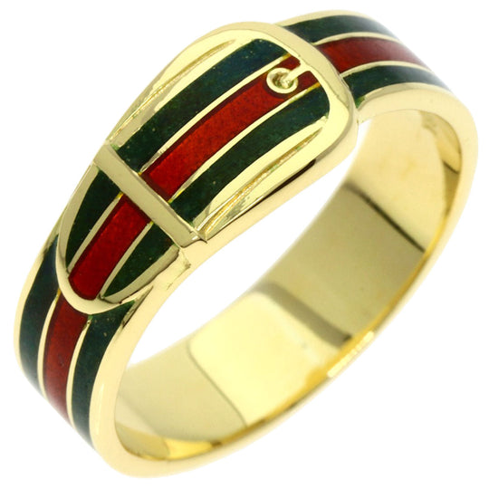 GUCCI Ring 18K Yellow Gold gold sherry line enamel