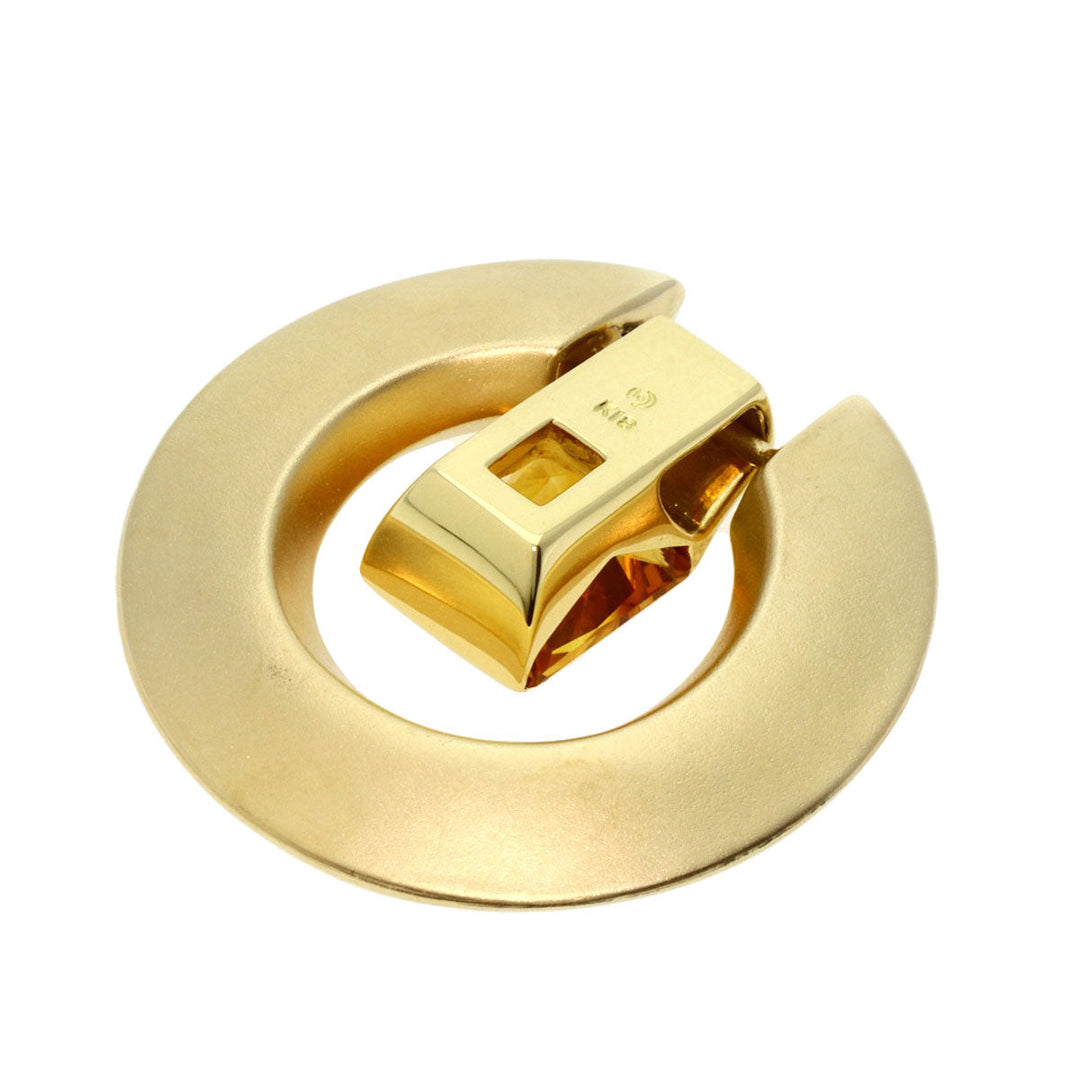 TASAKI Pendant top 18K Yellow Gold gold Citrine diamond Women Used Authentic