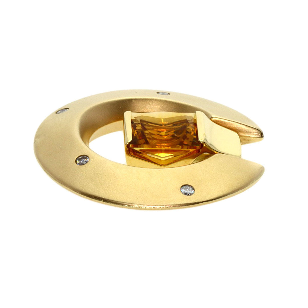 TASAKI Pendant top 18K Yellow Gold gold Citrine diamond Women Used Authentic