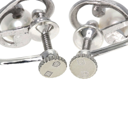 MIKIMOTO Earring SV Silver Pearl Women Used Authentic