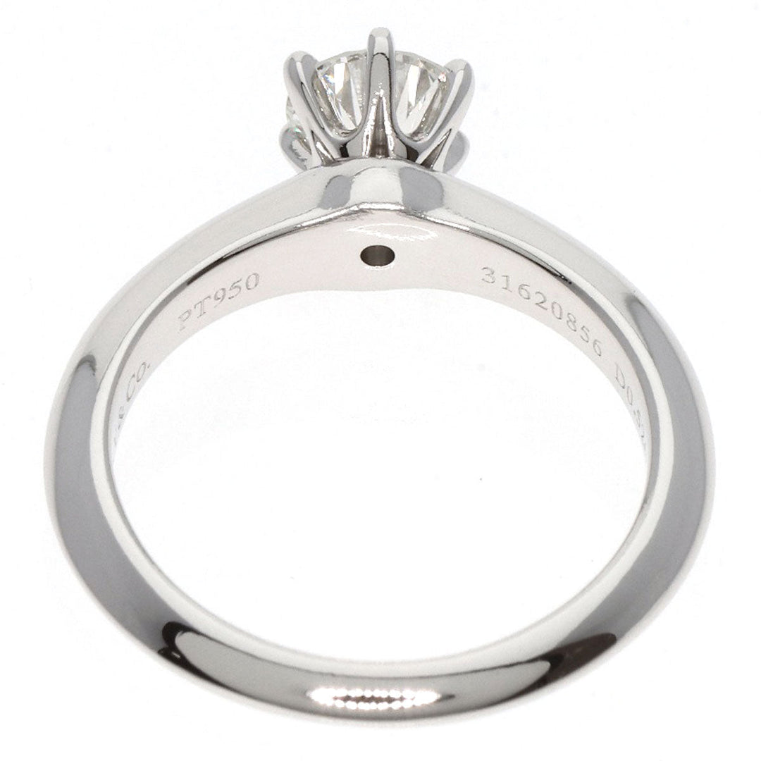 TIFFANY&Co. Ring PT950 Silver diamond Women Used Authentic