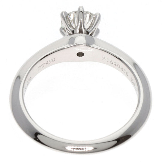 TIFFANY&Co. Ring PT950 Silver diamond Women Used Authentic