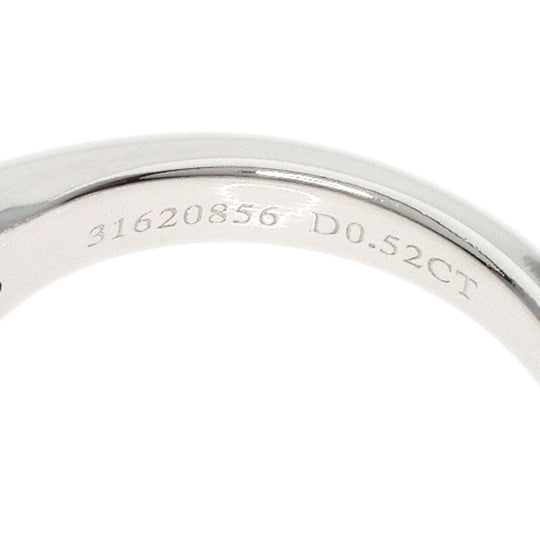 TIFFANY&Co. Ring PT950 Silver diamond Women Used Authentic