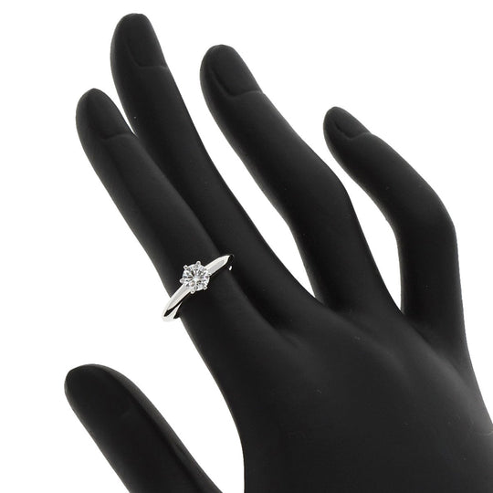 TIFFANY&Co. Ring PT950 Silver diamond Women Used Authentic