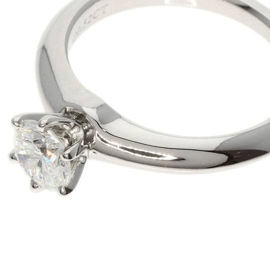 TIFFANY&Co. Ring PT950 Silver diamond Women Used Authentic
