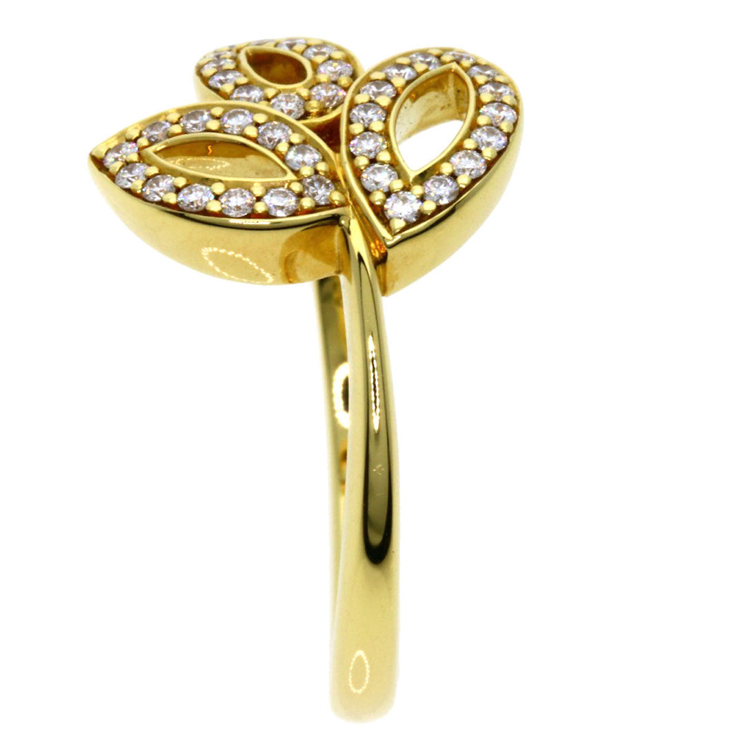 HARRY WINSTON Ring 18K Yellow Gold gold Lily Cluster Mini Diamond Women Used Authentic