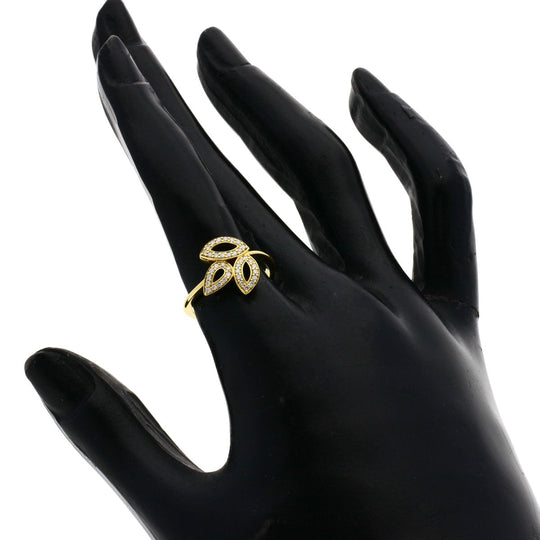 HARRY WINSTON Ring 18K Yellow Gold gold Lily Cluster Mini Diamond Women Used Authentic