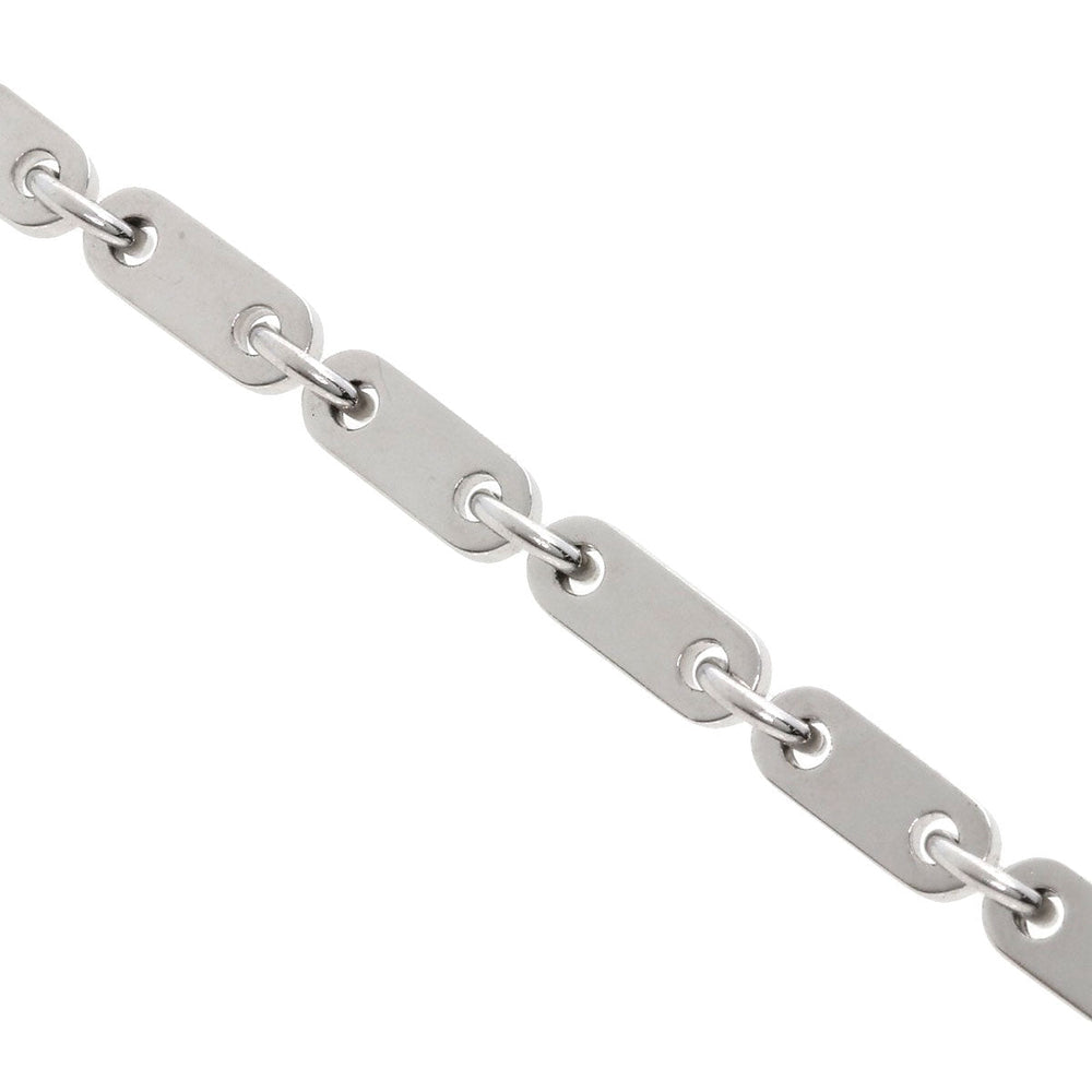 CARTIER bracelet K18WG Silver Figaro Women Used Authentic