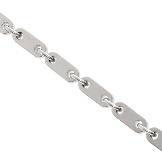 CARTIER bracelet K18WG Silver Figaro Women Used Authentic