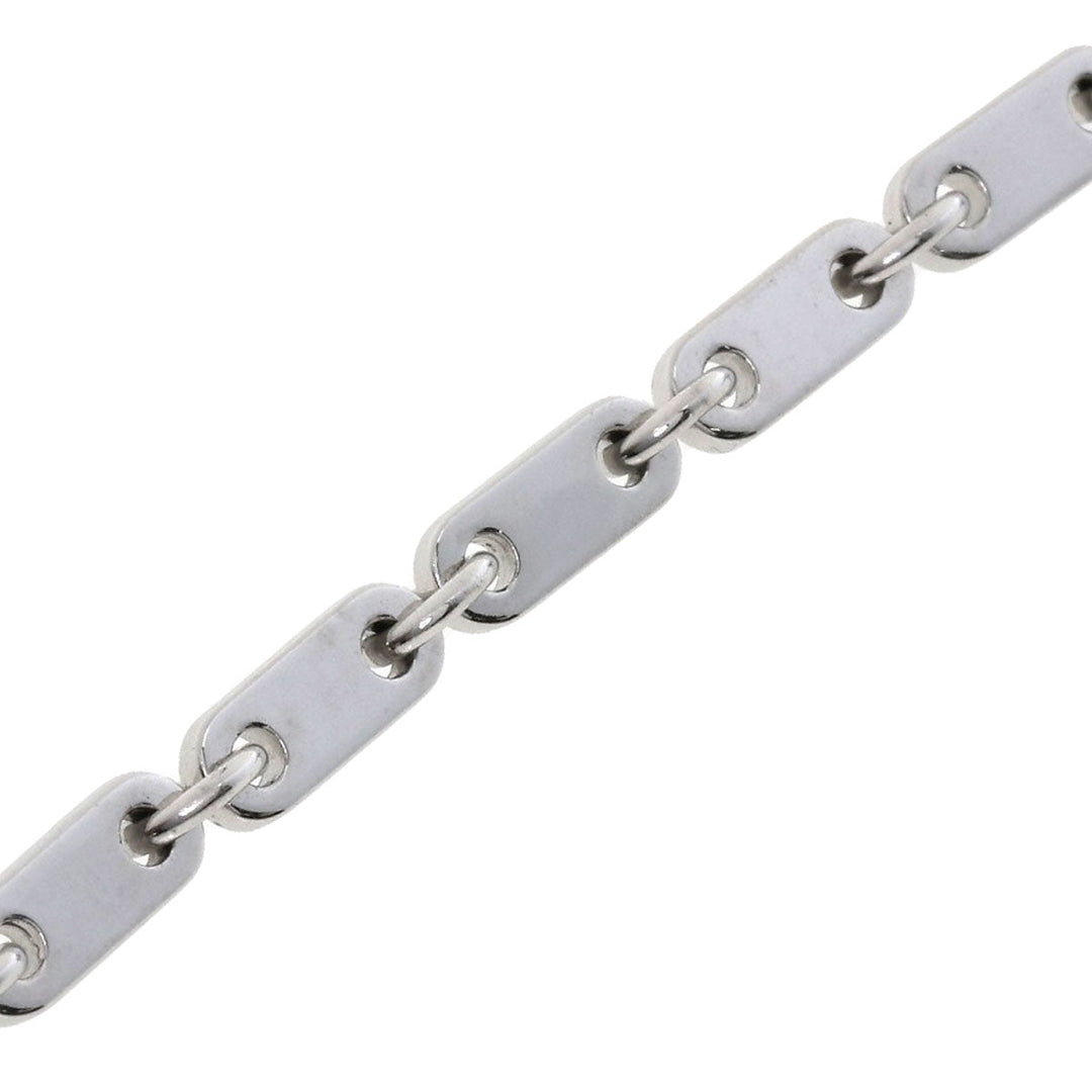 CARTIER bracelet K18WG Silver Figaro Women Used Authentic