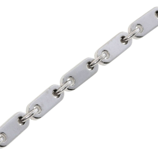 CARTIER bracelet K18WG Silver Figaro Women Used Authentic
