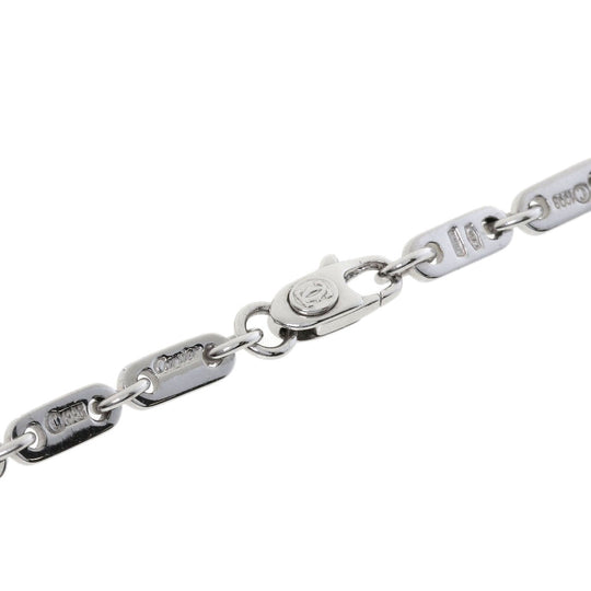 CARTIER bracelet K18WG Silver Figaro Women Used Authentic