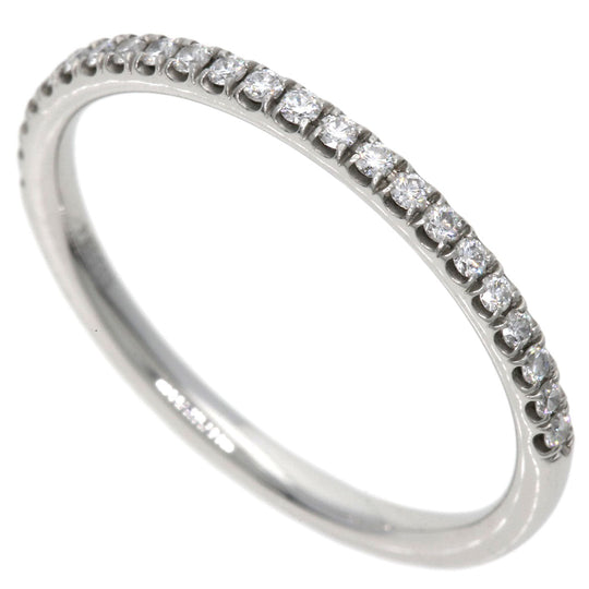 HARRY WINSTON Ring PT950 Silver Micropav Half Diamond Women Used Authentic