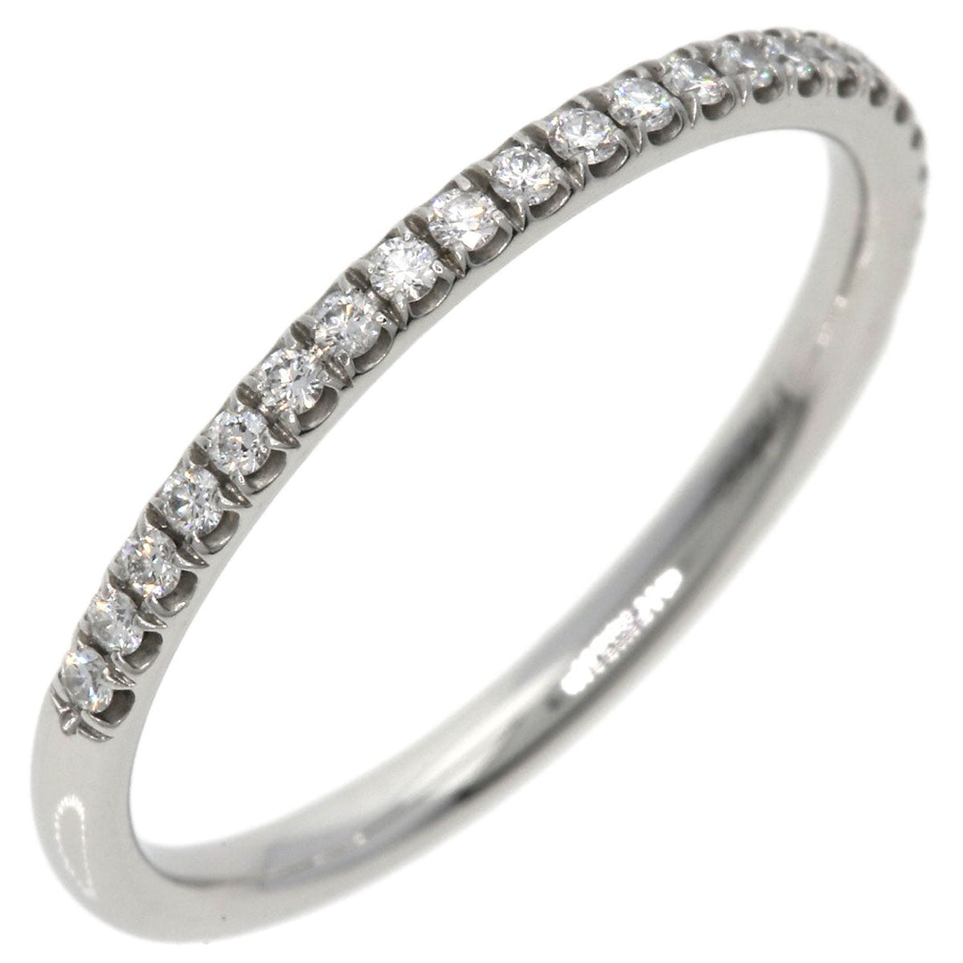 HARRY WINSTON Ring PT950 Silver Micropav Half Diamond Women Used Authentic