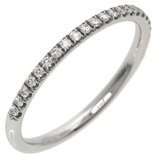 HARRY WINSTON Ring PT950 Silver Micropav Half Diamond Women Used Authentic
